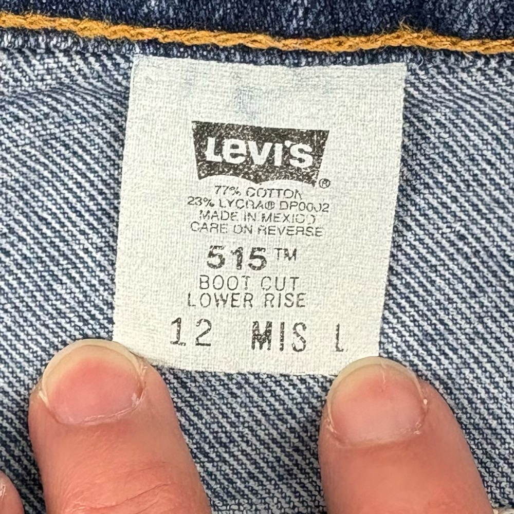Levi's 515 Bootcut Lower Rise Jeans size 12 Y2K 2002 - 72% cotton medium wash - Picture 3 of 16